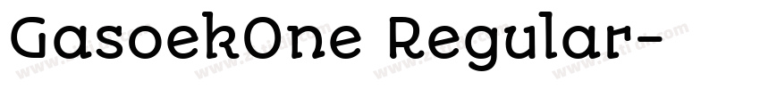 GasoekOne Regular字体转换